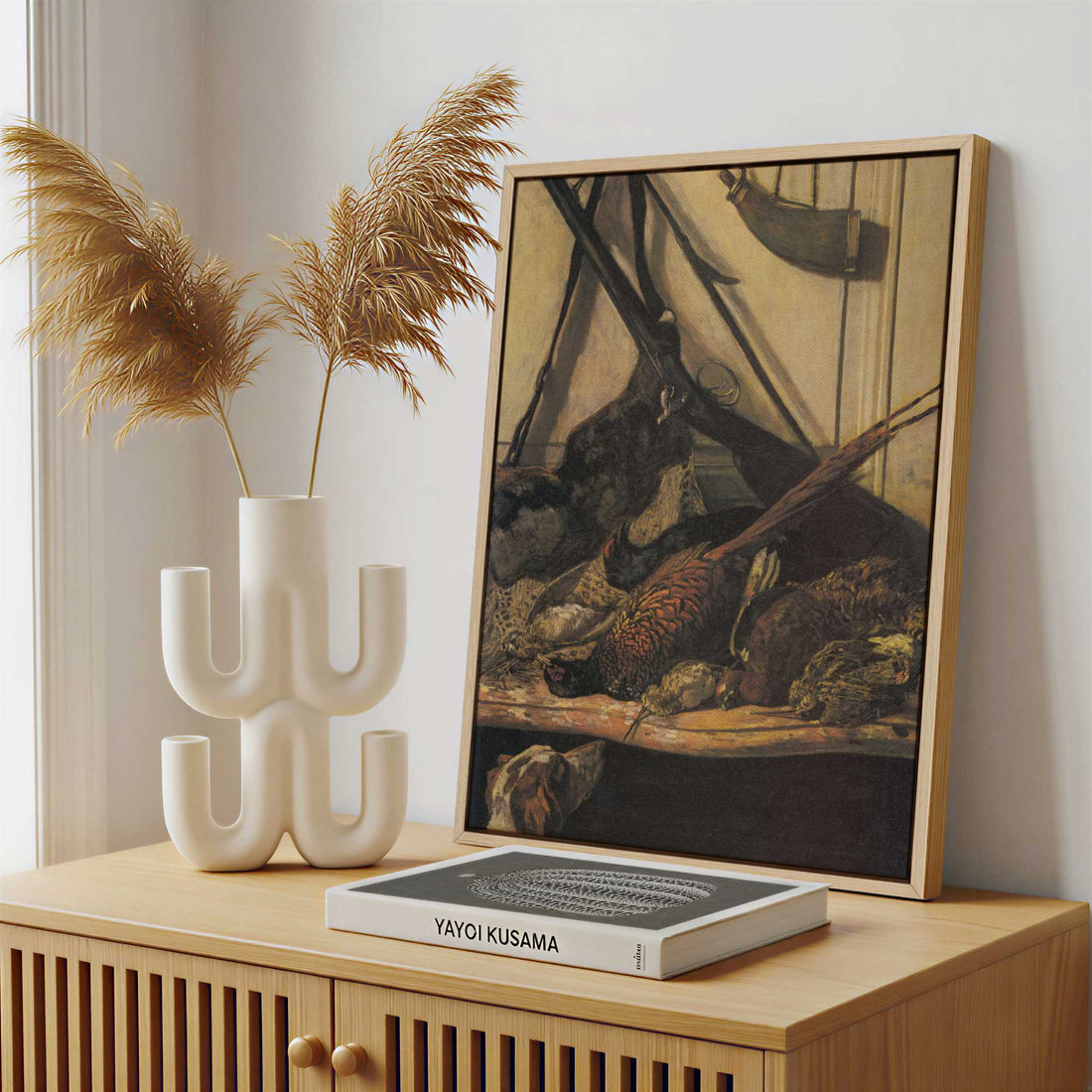 Framed Canvas - Framed canvas in a stylish interior setting