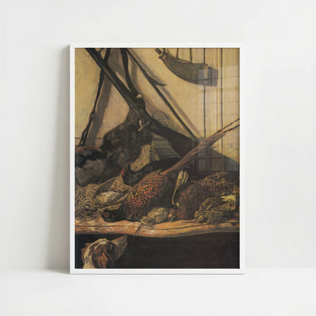 Sporting Prizes (1862) by Claude Monet – Art Print - Art print in white frame