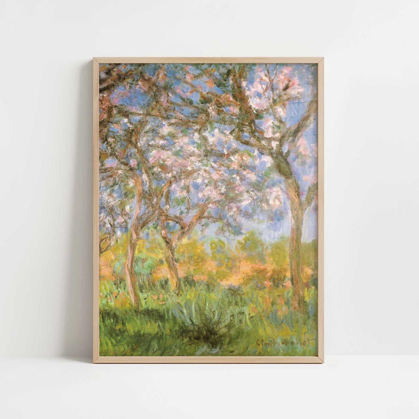 Spring (1900) by Claude Monet – Art Print - Art print in oak frame