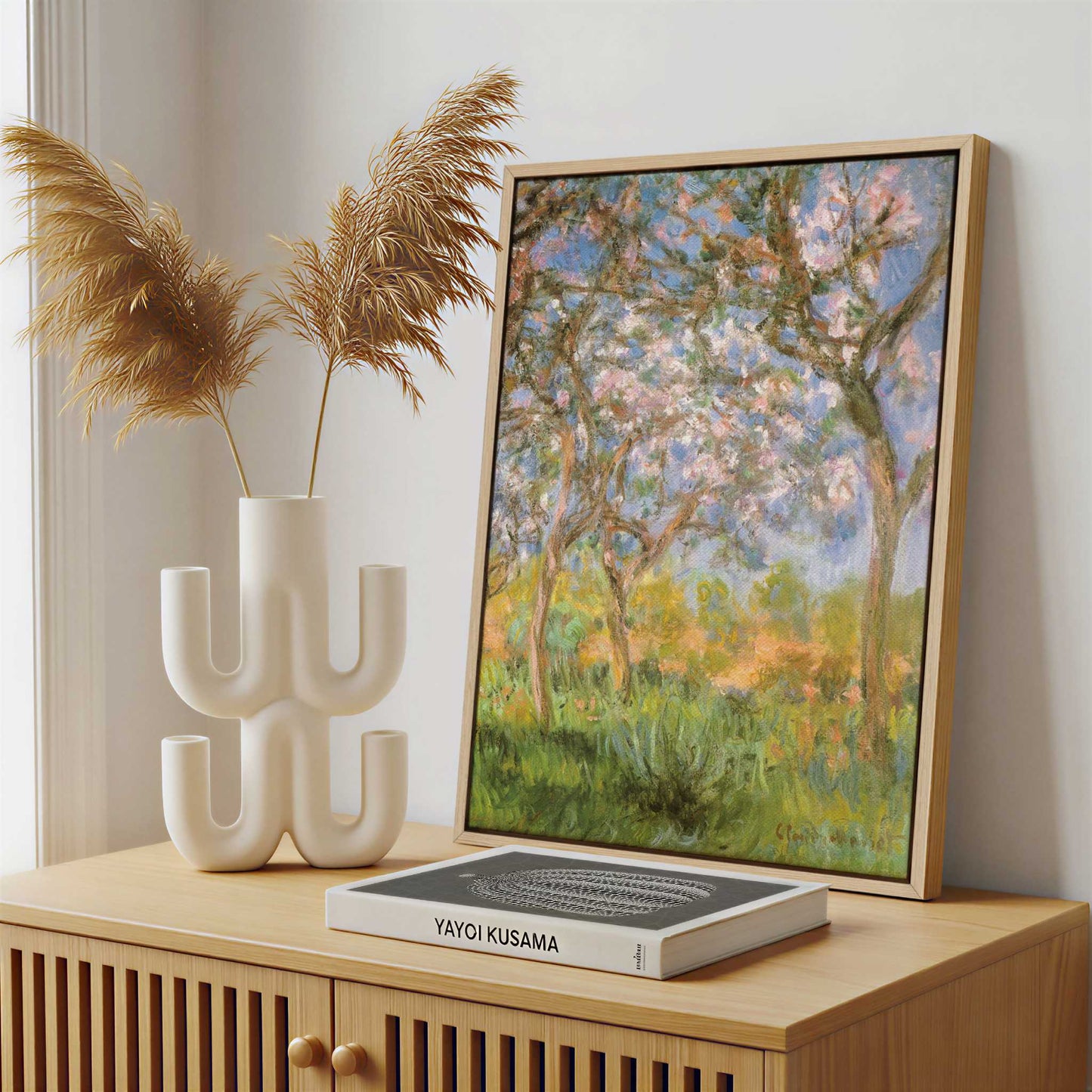 Framed Canvas - Framed canvas in a stylish interior setting