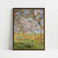 Framed Canvas - Framed canvas in dark wood color frame
