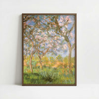 Spring (1900) by Claude Monet – Art Print - Art print in dark wood frame