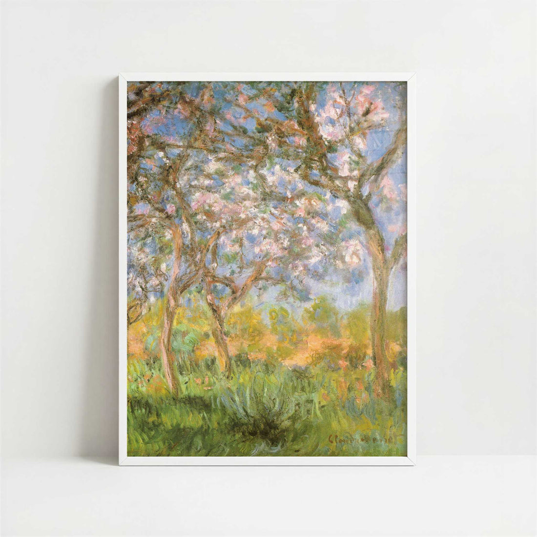 Spring (1900) by Claude Monet – Art Print - Art print in white frame