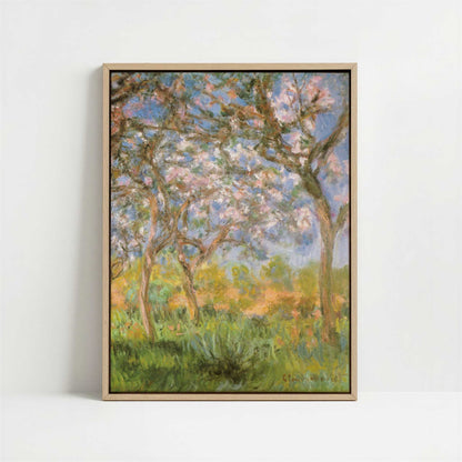 Framed Canvas - Framed canvas in oak color frame