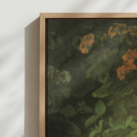 Framed Canvas - Close-up detail and texture of the framed canvas