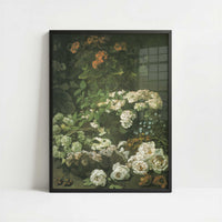 Spring Flowers (1864) by Claude Monet – Art Print - Art print in black frame