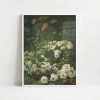 Spring Flowers (1864) by Claude Monet – Art Print - Art print in white frame