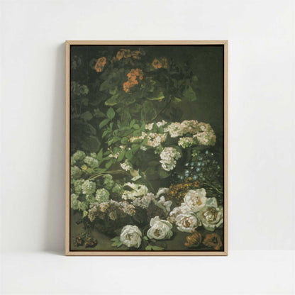Framed Canvas - Framed canvas in oak color frame
