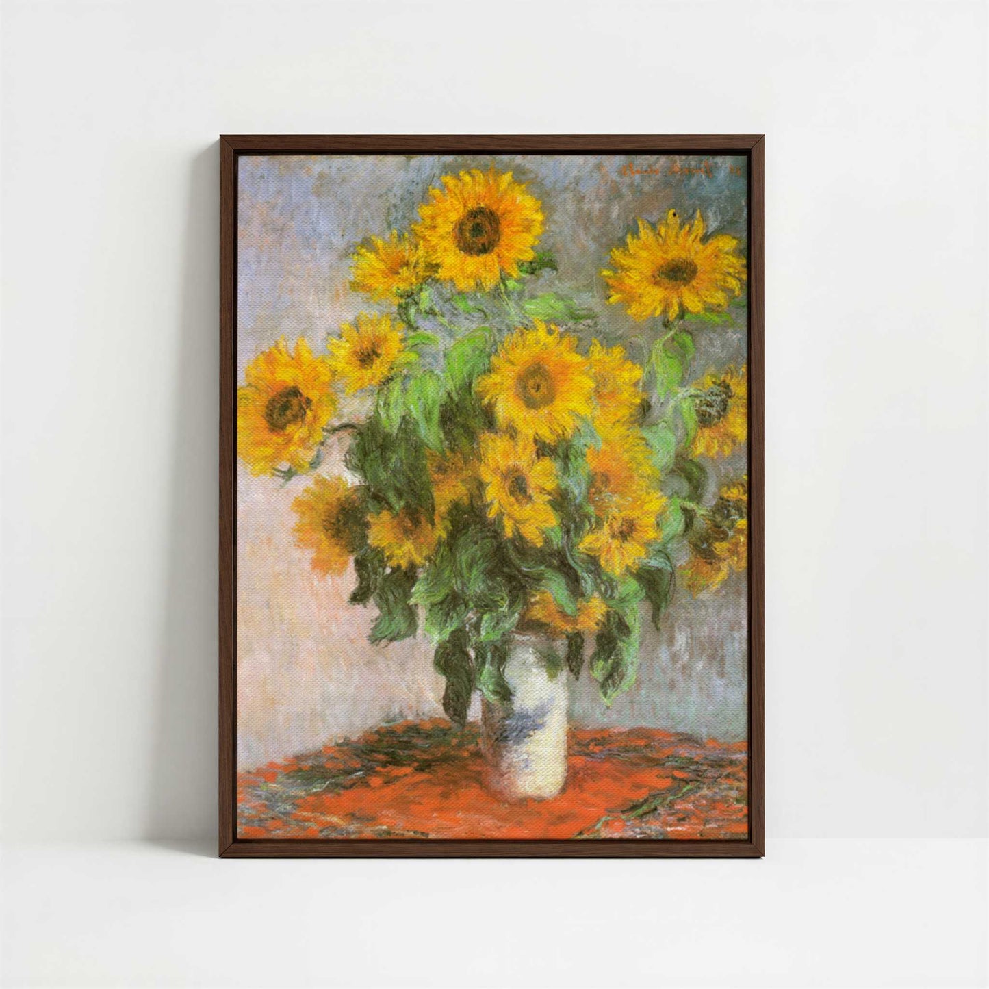 Framed Canvas - Framed canvas in dark wood color frame