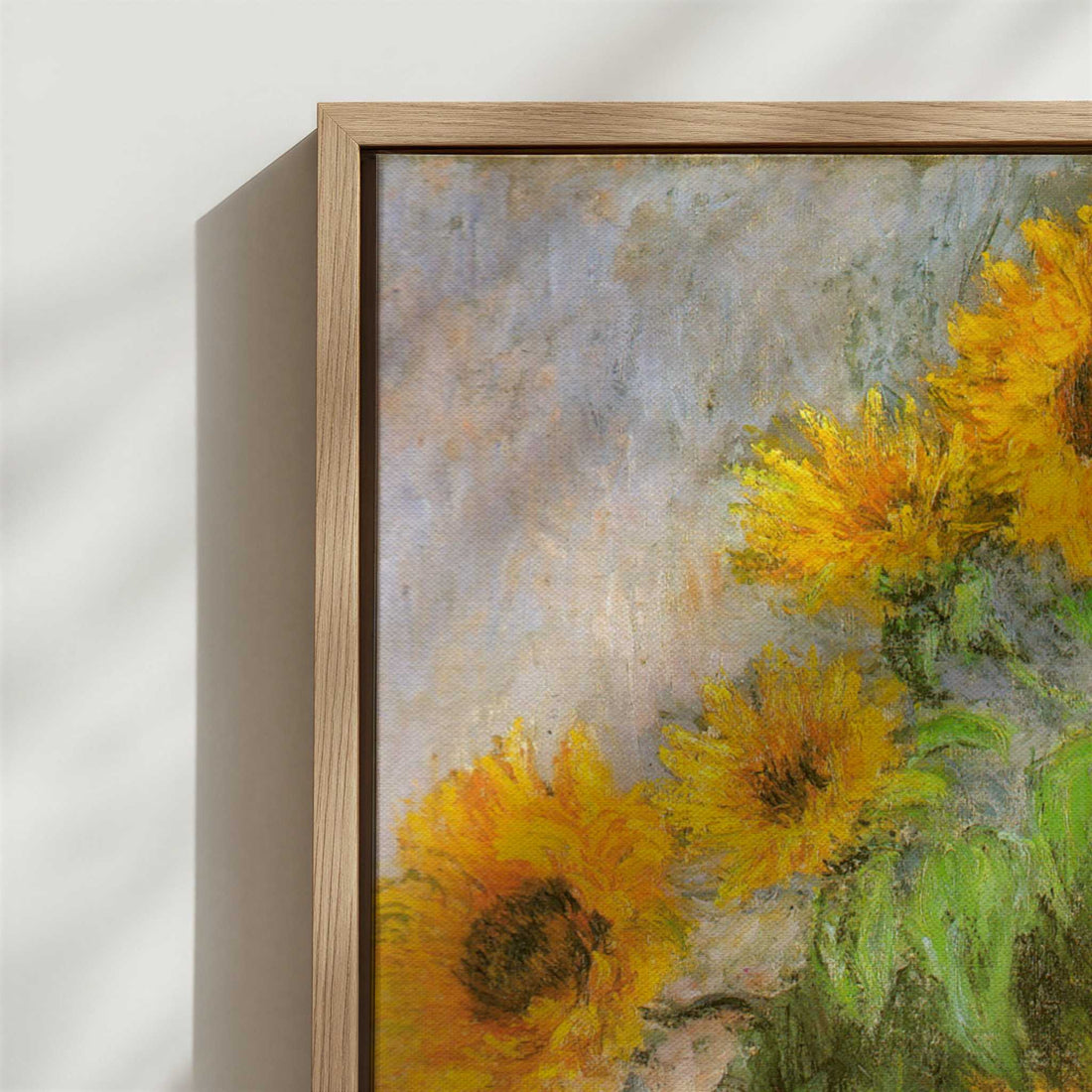 Framed Canvas - Close-up detail and texture of the framed canvas