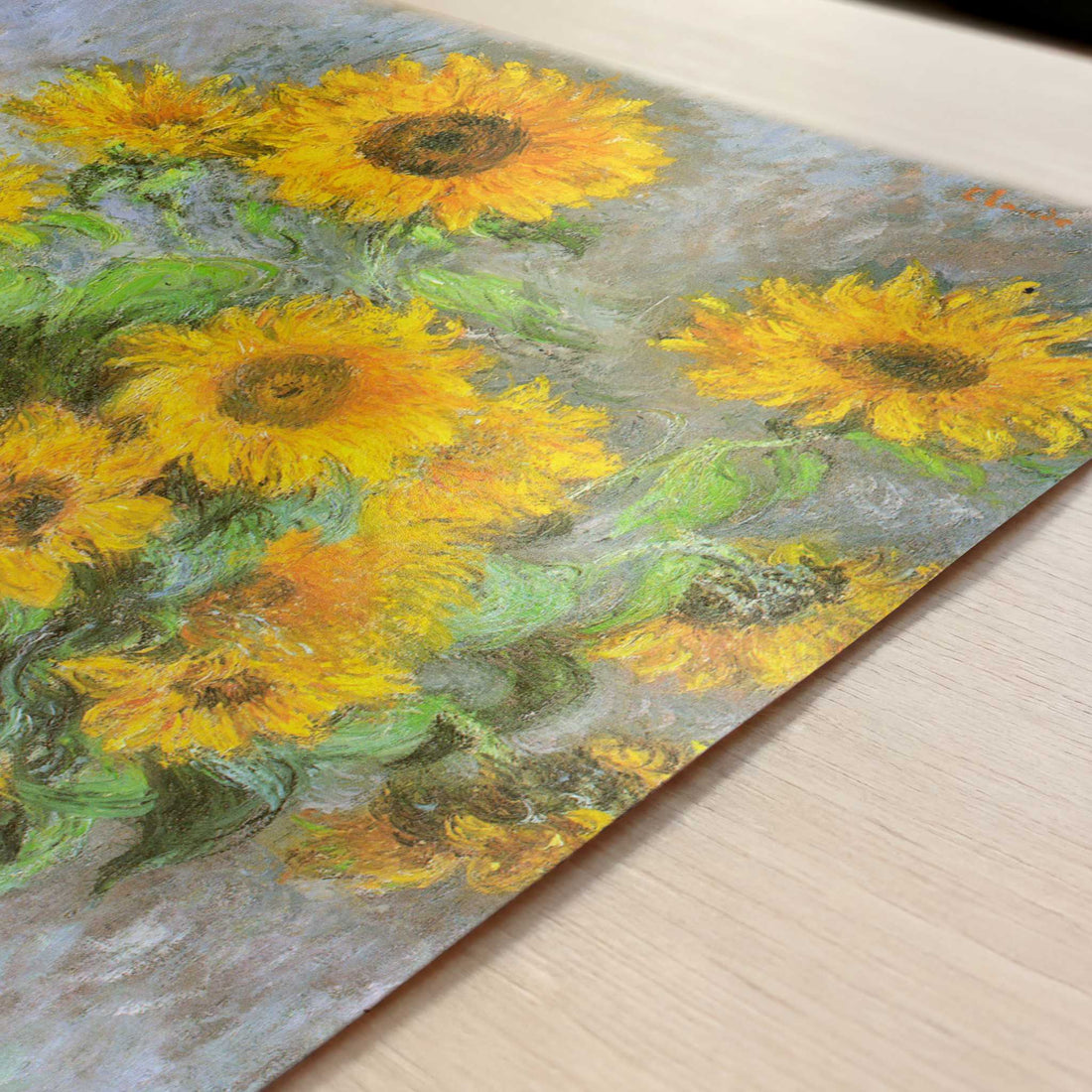 Sunflowers (1881) by Claude Monet – Art Print - Close-up detail of the art print