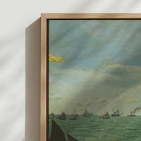 Framed Canvas - Close-up detail and texture of the framed canvas