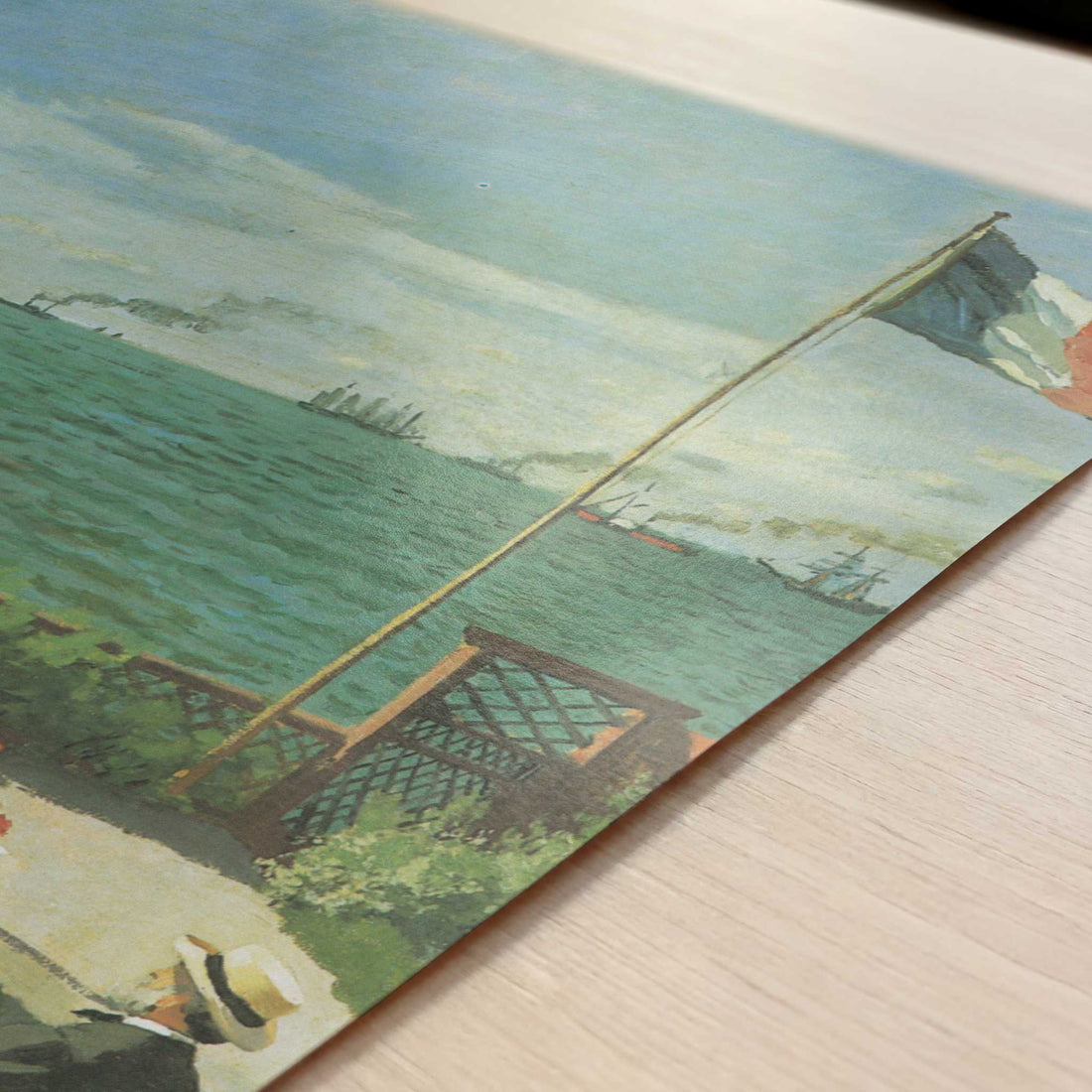 Terrace at Sainte-Adresse (1866) by Claude Monet – Art Print - Close-up detail of the art print