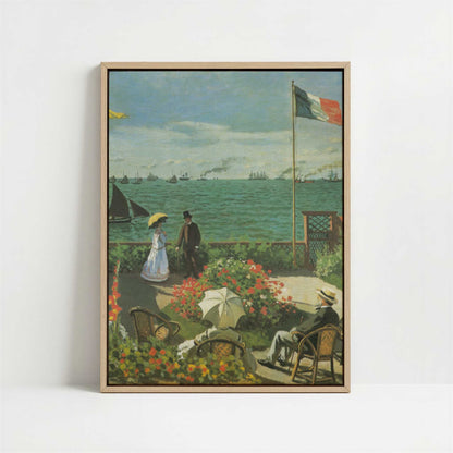 Framed Canvas - Framed canvas in oak color frame