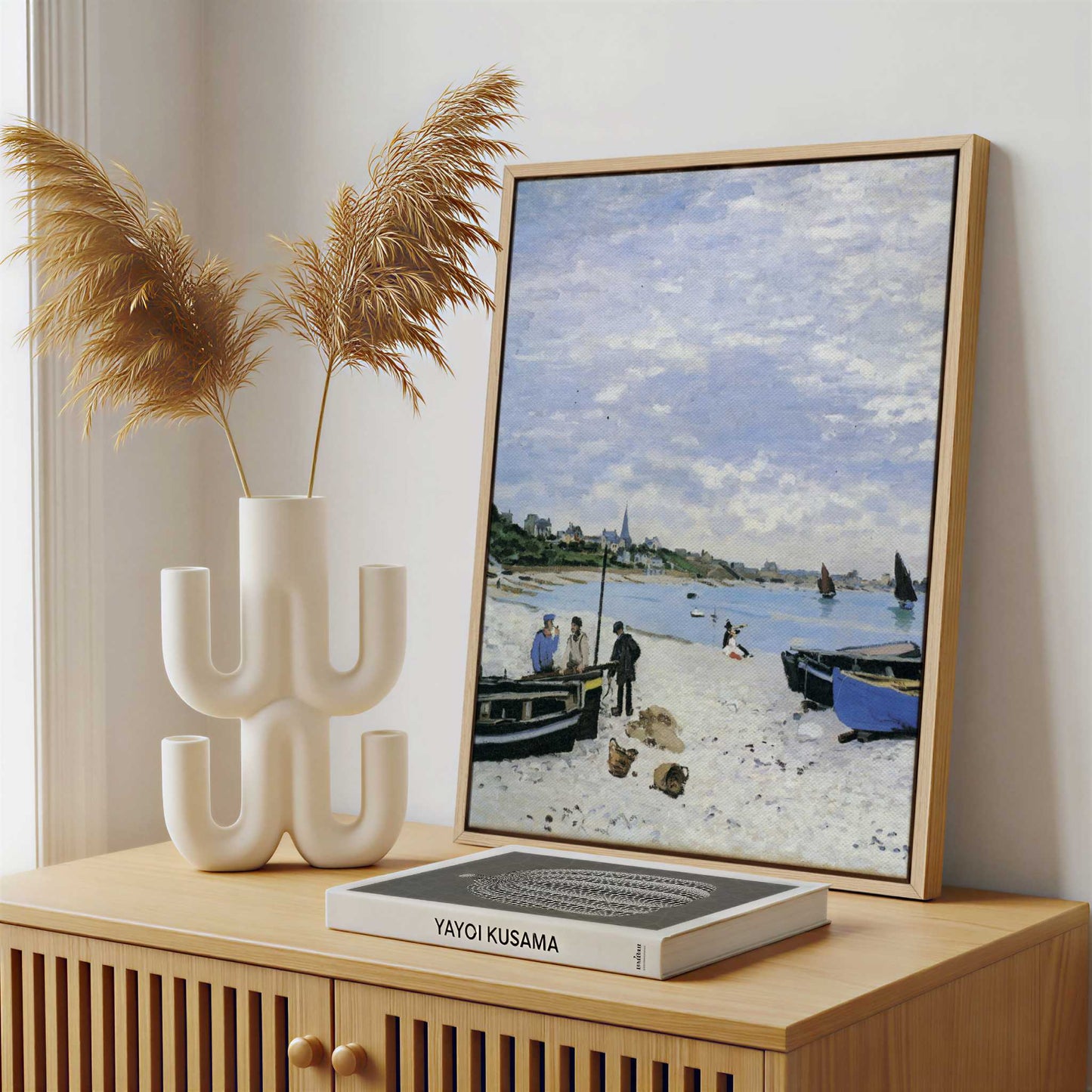 Framed Canvas - Framed canvas in a stylish interior setting