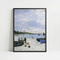 The Beach at Sainte-Adresse (1867) by Claude Monet – Art Print - Art print in black frame