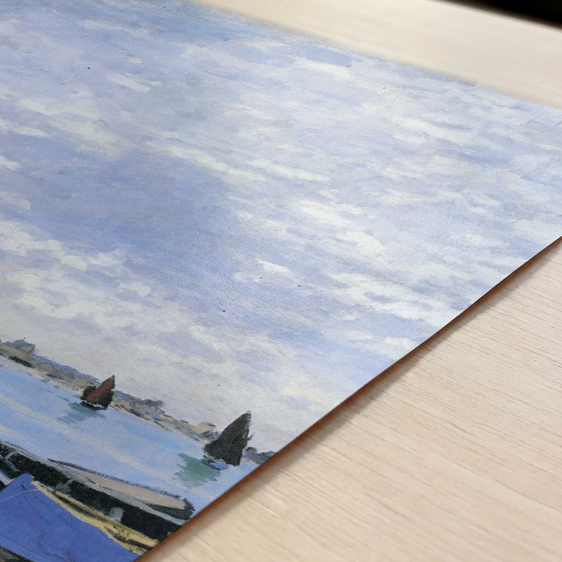The Beach at Sainte-Adresse (1867) by Claude Monet – Art Print - Close-up detail of the art print