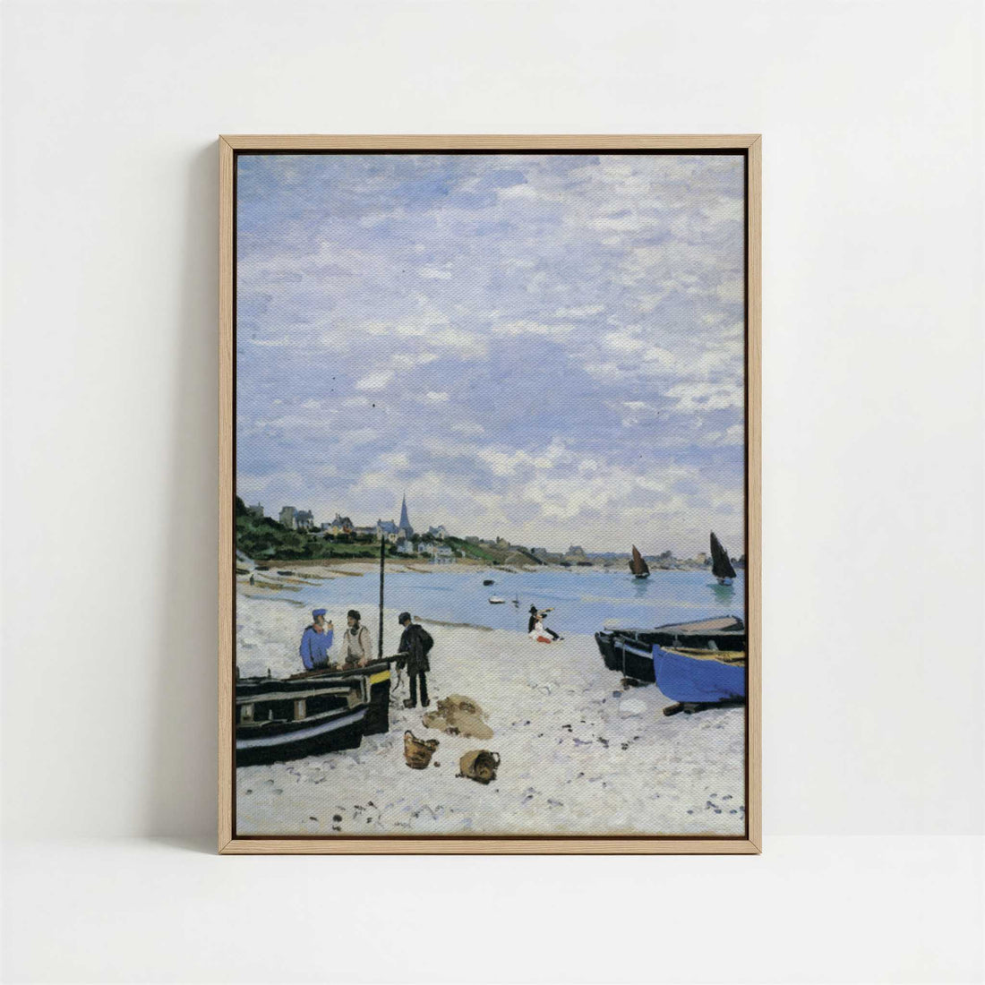 Framed Canvas - Framed canvas in oak color frame