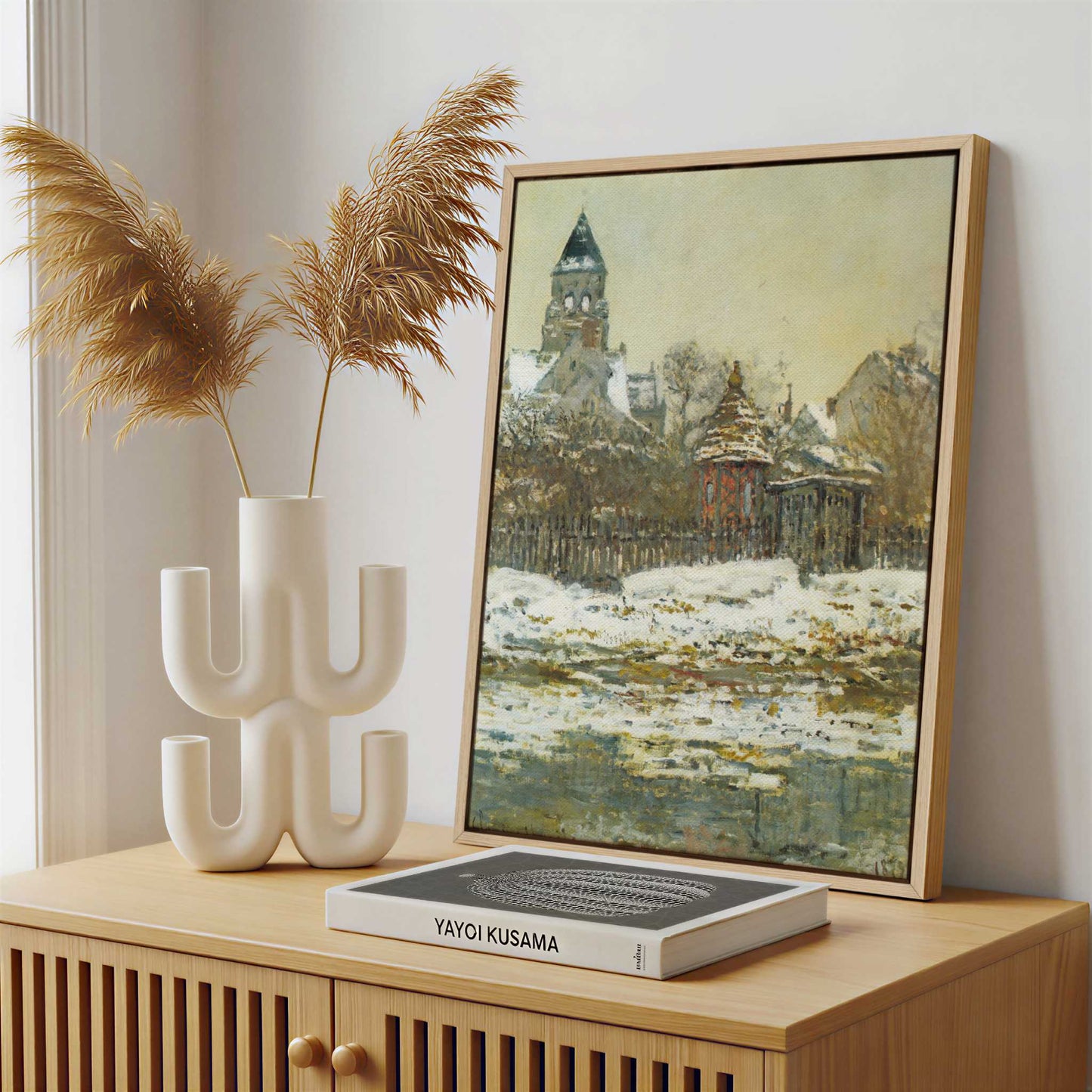 Framed Canvas - Framed canvas in a stylish interior setting