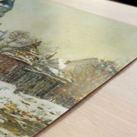 The Church at Vétheuil (1879) by Claude Monet – Art Print - Close-up detail of the art print