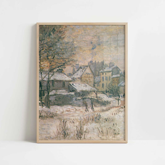 The Croix Blanche (1875) by Claude Monet – Art Print - Art print in oak frame