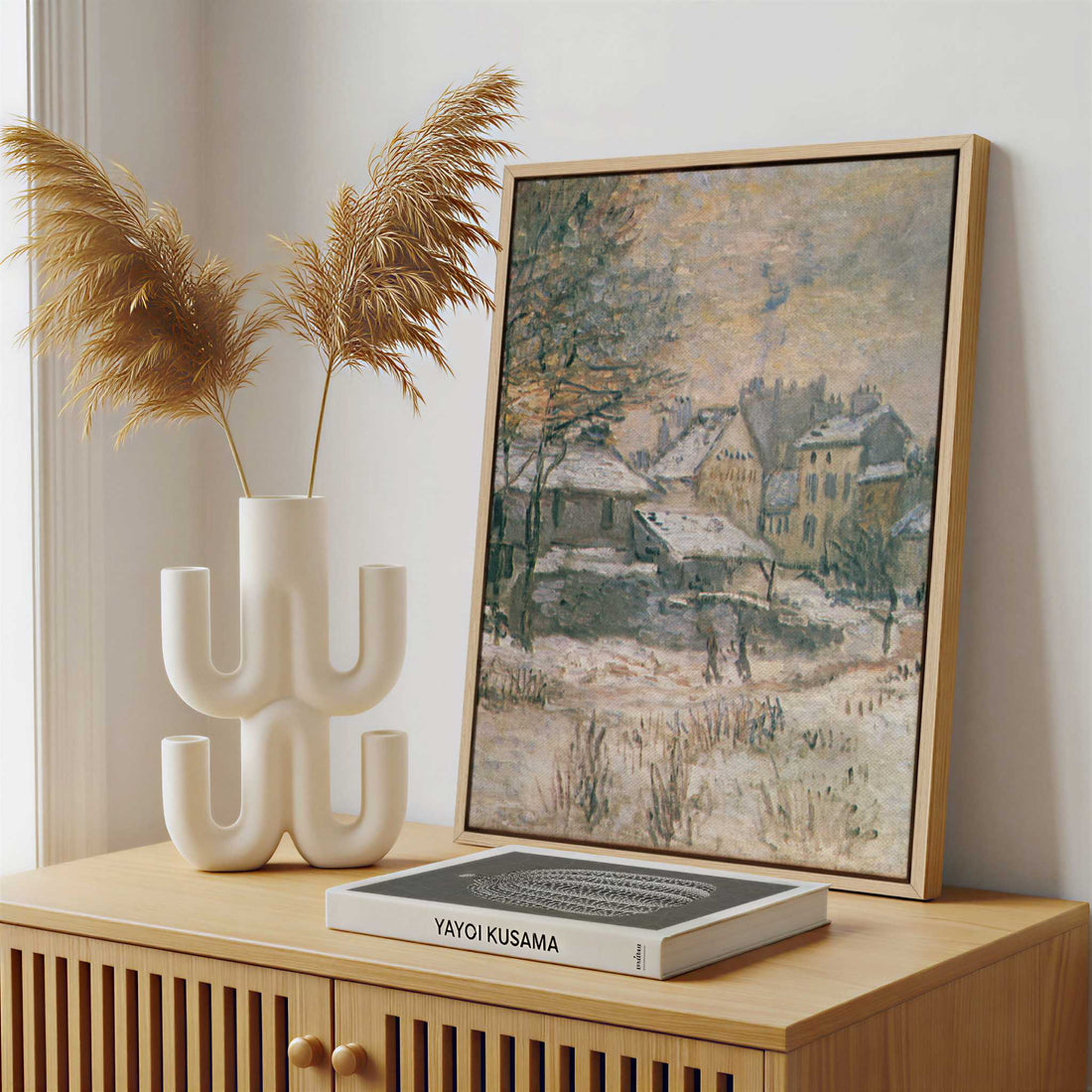 Framed Canvas - Framed canvas in a stylish interior setting