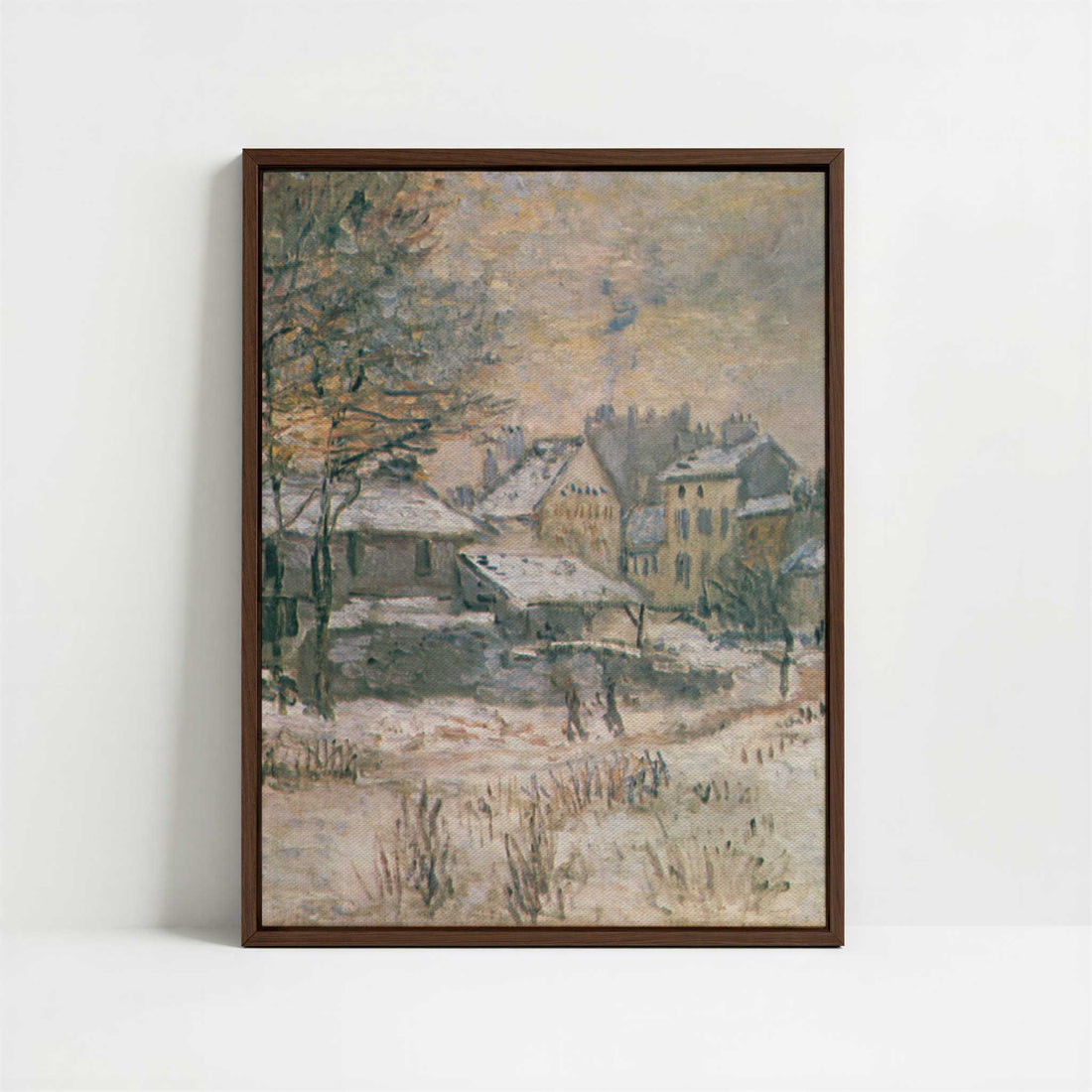 Framed Canvas - Framed canvas in dark wood color frame