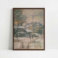 Framed Canvas - Framed canvas in dark wood color frame