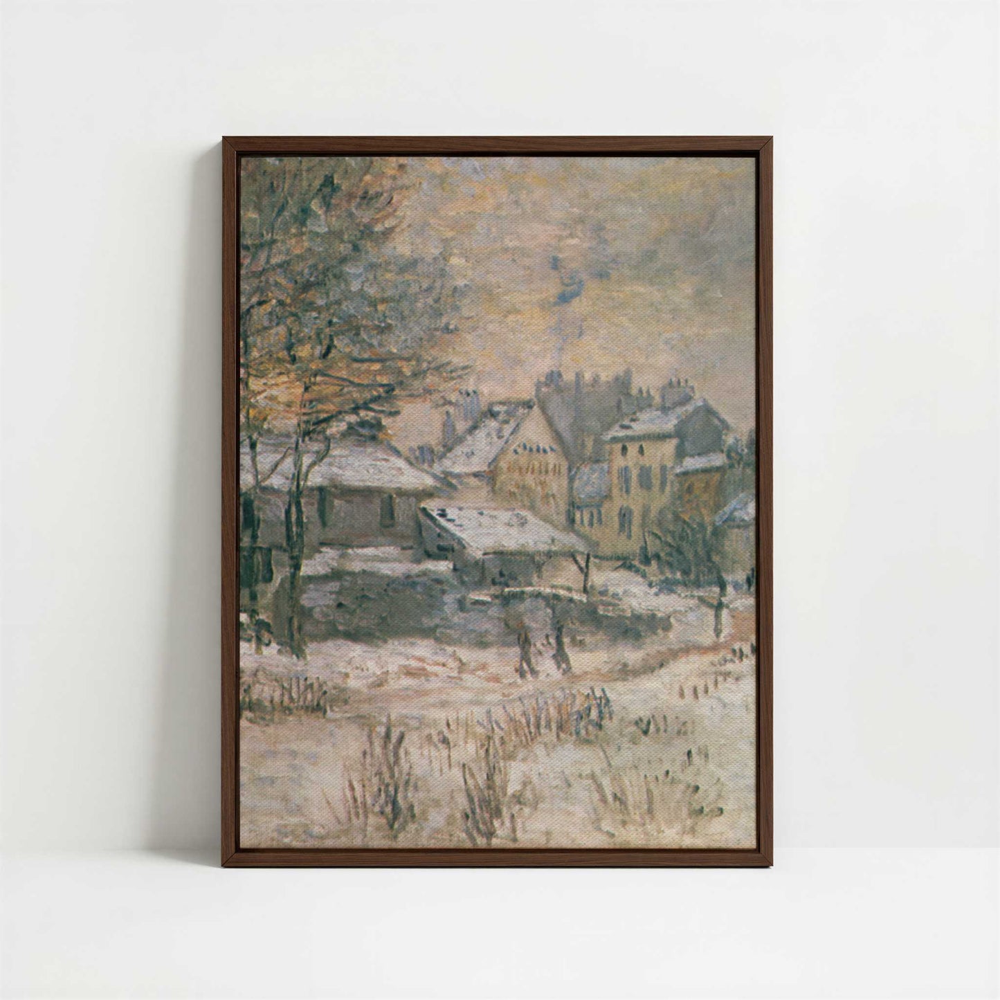 Framed Canvas - Framed canvas in dark wood color frame