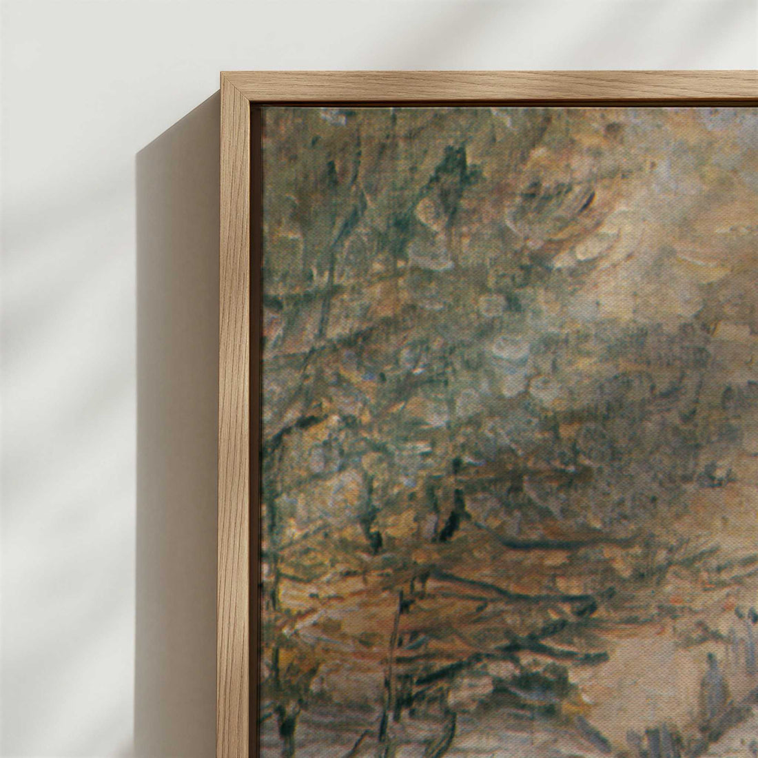 Framed Canvas - Close-up detail and texture of the framed canvas