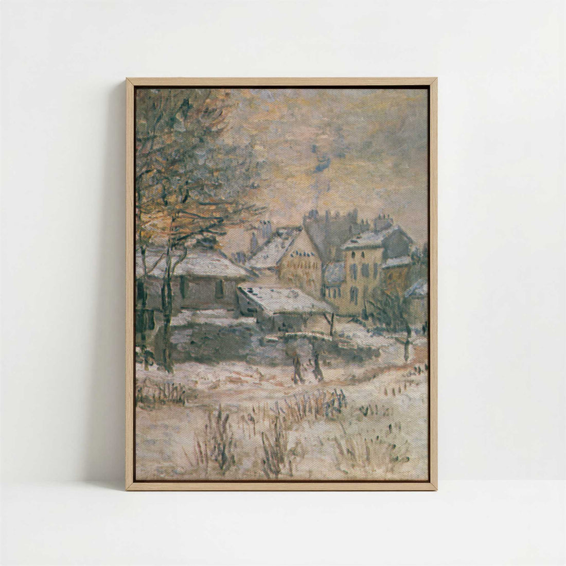 Framed Canvas - Framed canvas in oak color frame