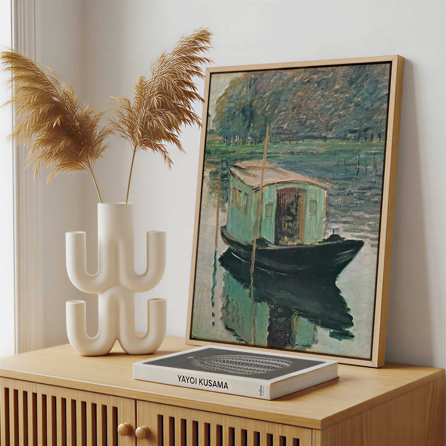Framed Canvas - Framed canvas in a stylish interior setting