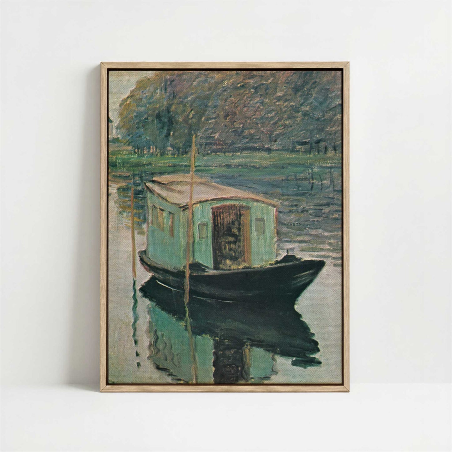 Framed Canvas - Framed canvas in oak color frame