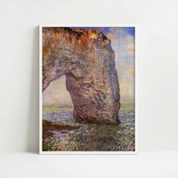 The Manneporte, Étretat (1886) by Claude Monet – Art Print - Art print in white frame