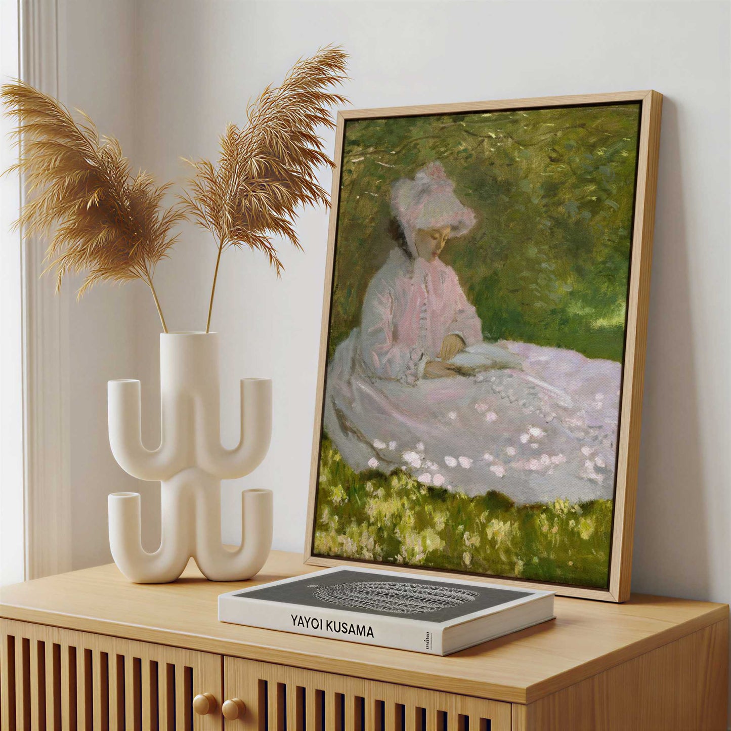 Framed Canvas - Framed canvas in a stylish interior setting