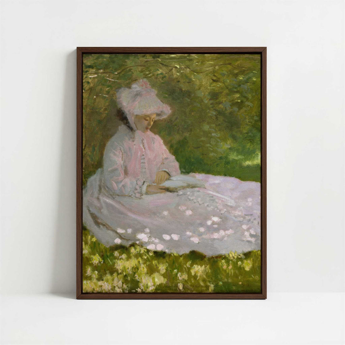 Framed Canvas - Framed canvas in dark wood color frame
