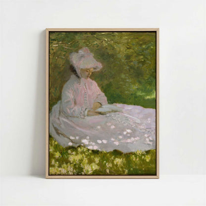 Framed Canvas - Framed canvas in oak color frame