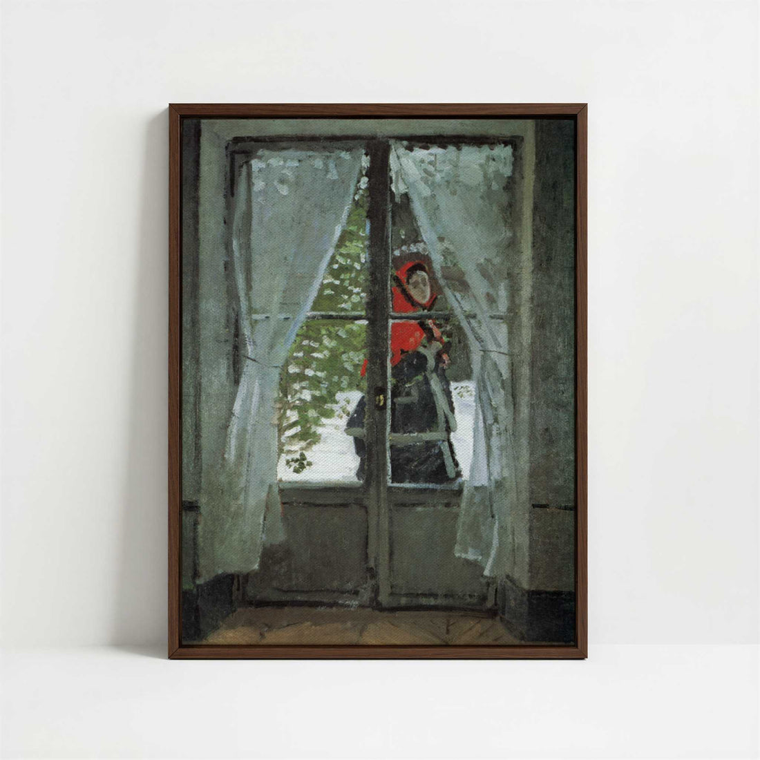 Framed Canvas - Framed canvas in dark wood color frame