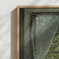 Framed Canvas - Close-up detail and texture of the framed canvas