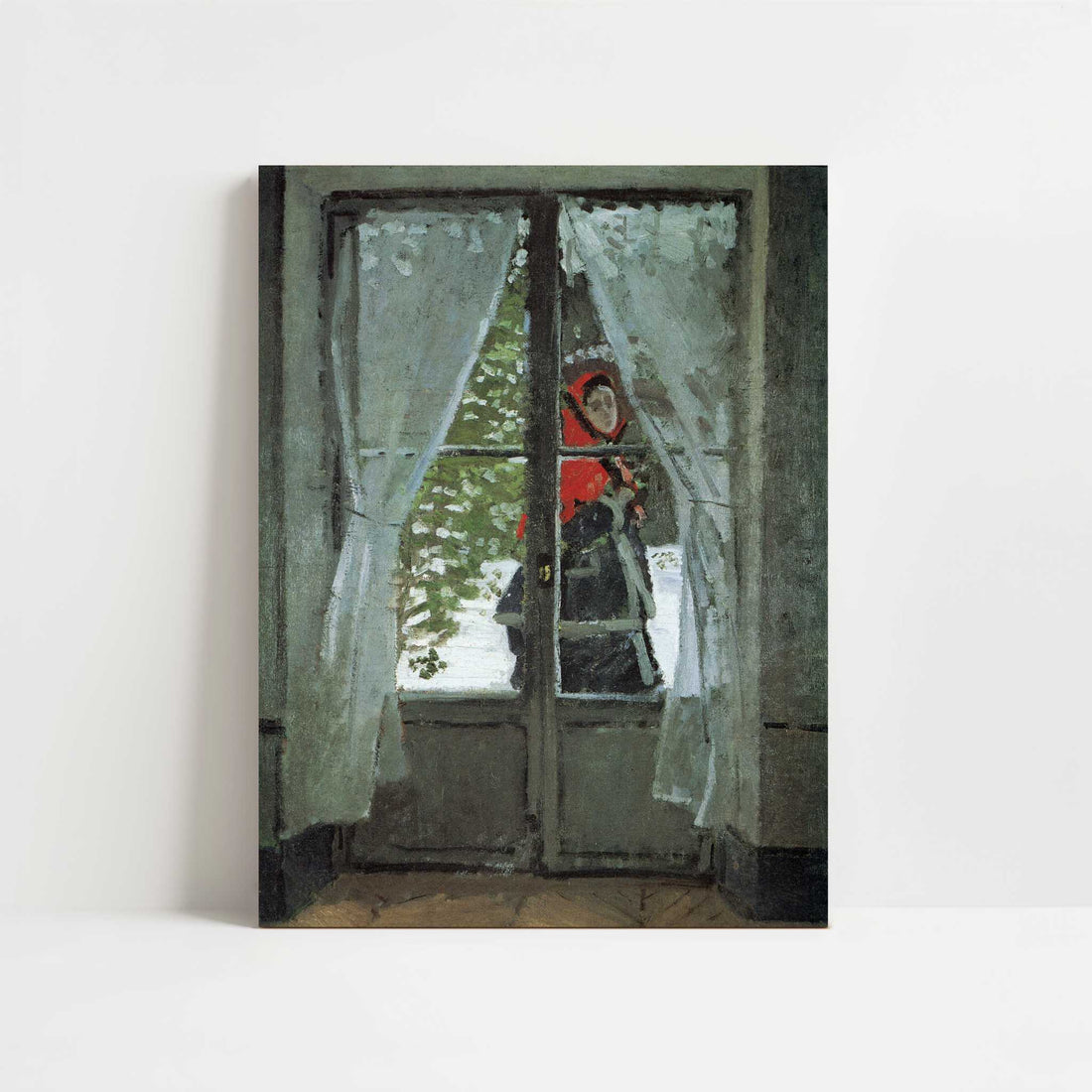 The Red Kerchief (1868–1873) by Claude Monet – Art Print - Unframed art print