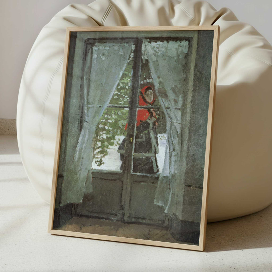 The Red Kerchief (1868–1873) by Claude Monet – Art Print - Interior inspiration