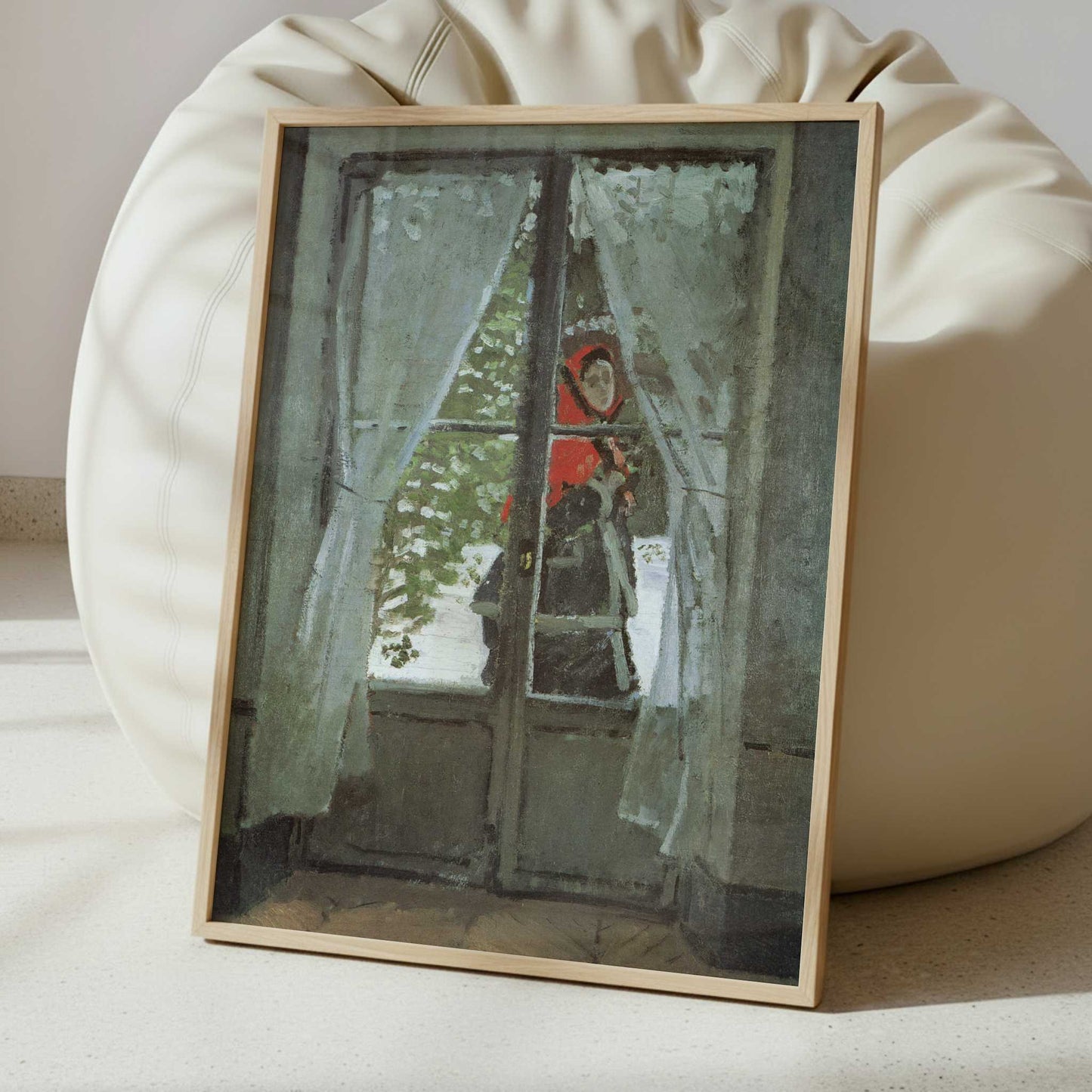 The Red Kerchief (1868–1873) by Claude Monet – Art Print - Interior inspiration