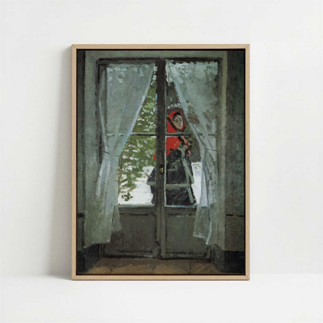 Framed Canvas - Framed canvas in oak color frame