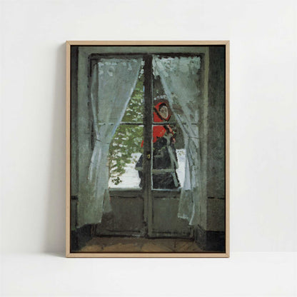 Framed Canvas - Framed canvas in oak color frame