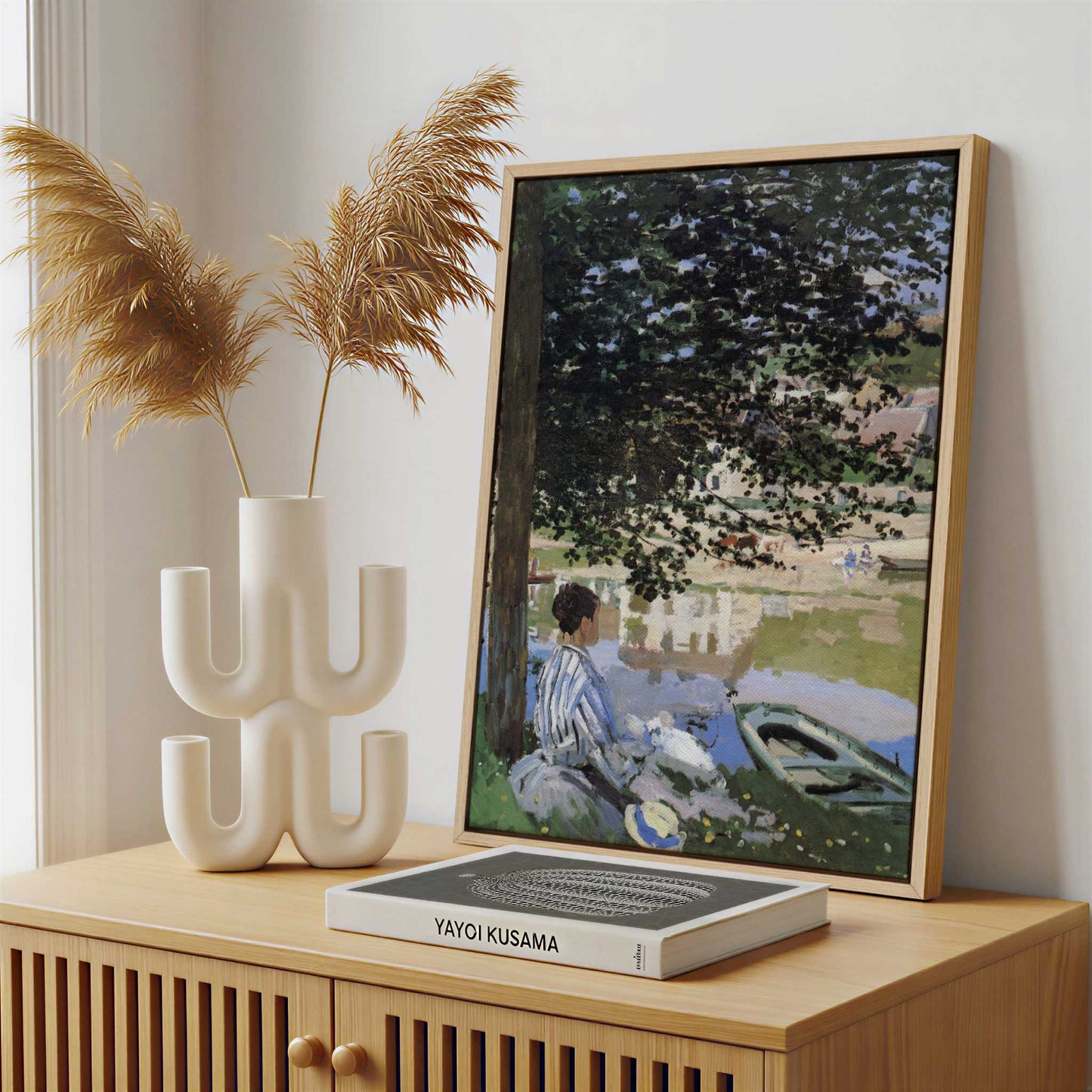 Framed Canvas - Framed canvas in a stylish interior setting