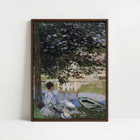 Framed Canvas - Framed canvas in dark wood color frame