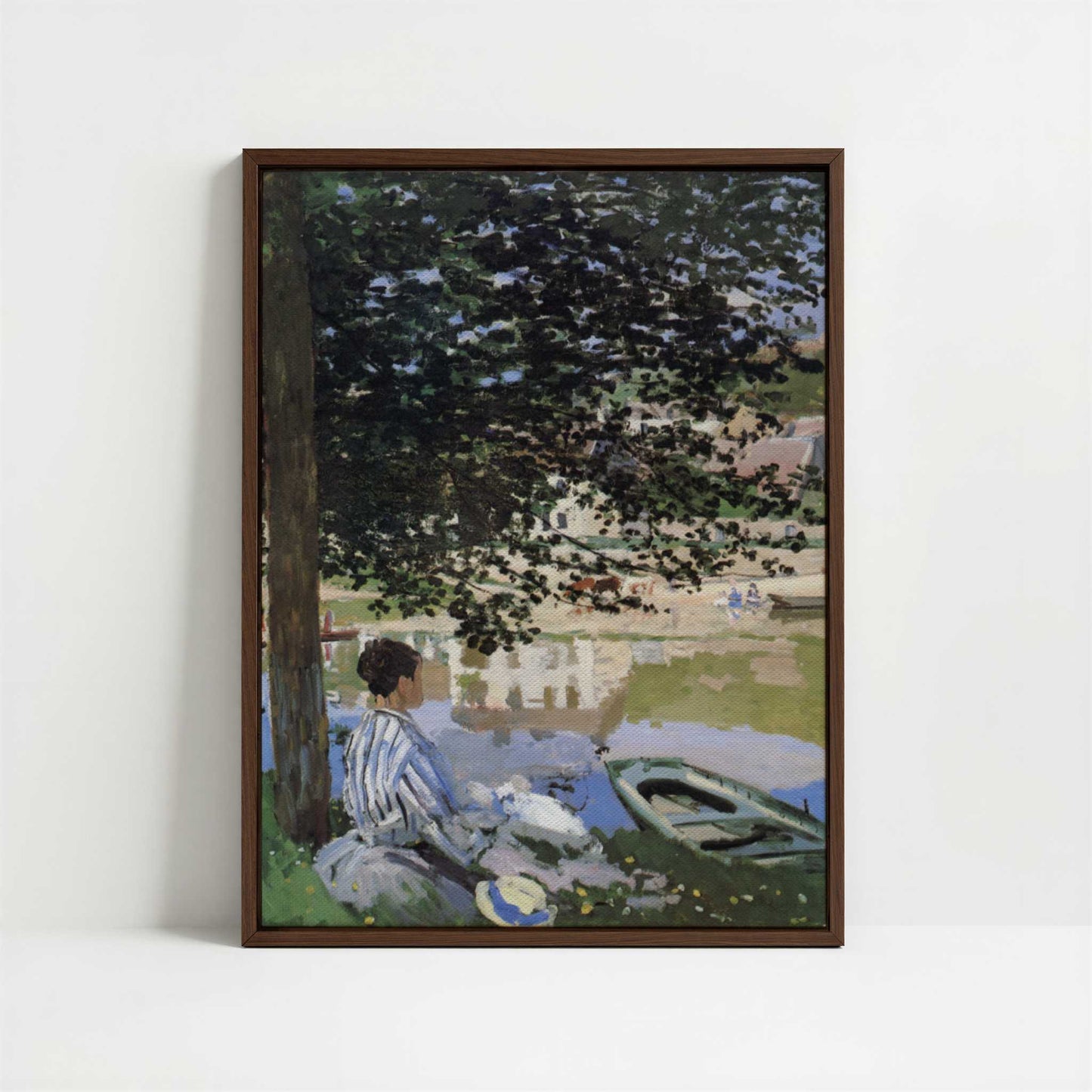 Framed Canvas - Framed canvas in dark wood color frame