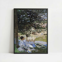 The River (1868) by Claude Monet – Art Print - Art print in black frame