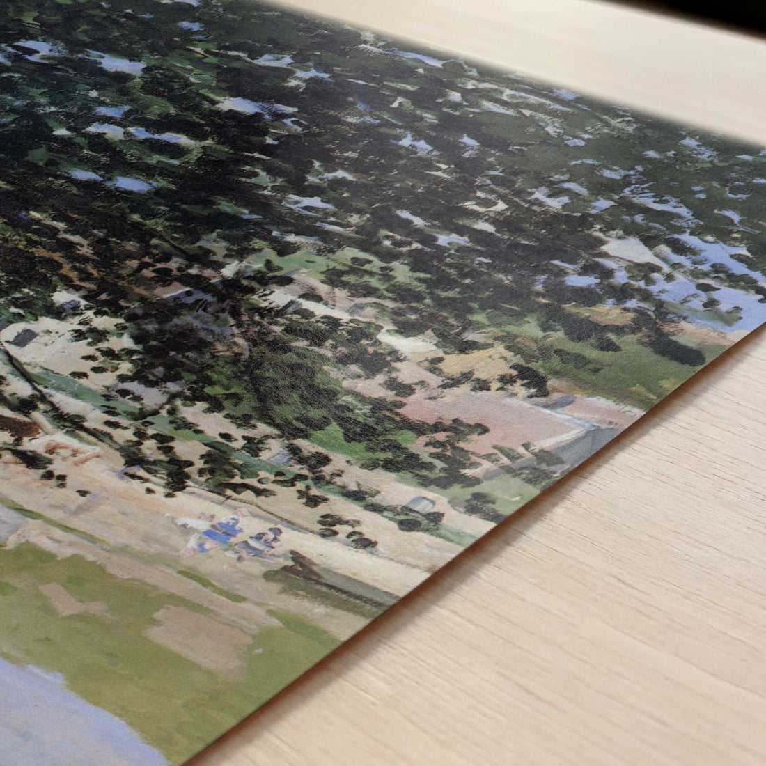 The River (1868) by Claude Monet – Art Print - Close-up detail of the art print