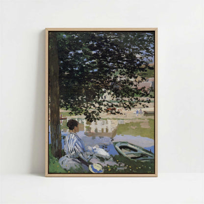 Framed Canvas - Framed canvas in oak color frame